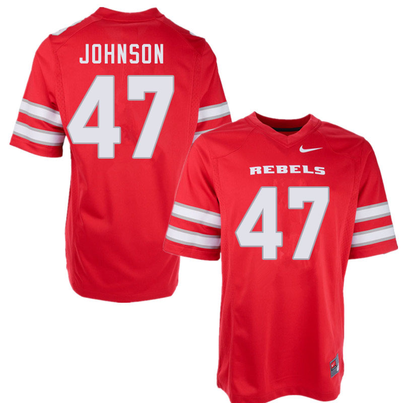 Men #47 Malcolm Johnson UNLV Rebels College Football Jerseys Sale-Red